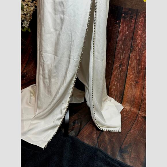 Mac Duggal Sweetheart Evening Gown w/Rhinestone Accents White 2 - Picture 10 of 16